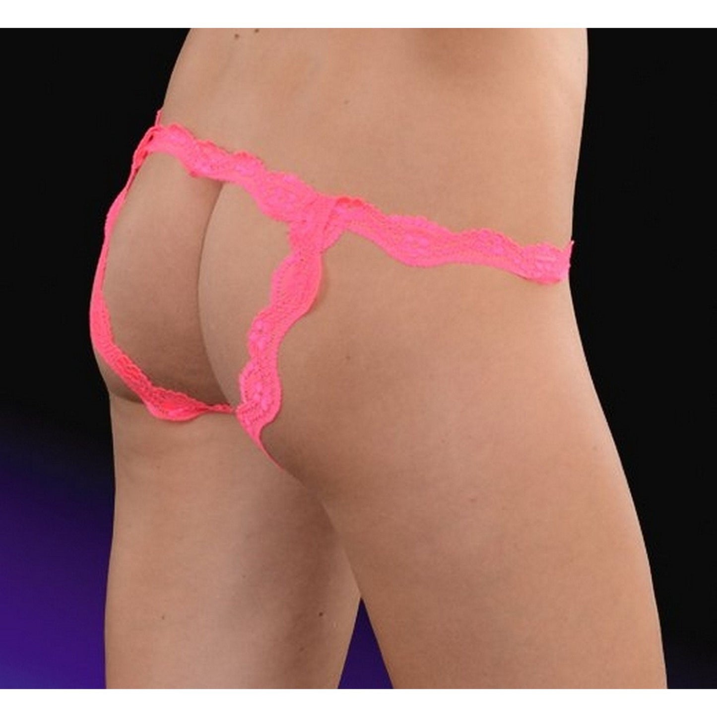 Crotchless Panties Uncensored Open Back Lace Panties - Sexy Women's Open Crotch Pink Panties - Gift for Her