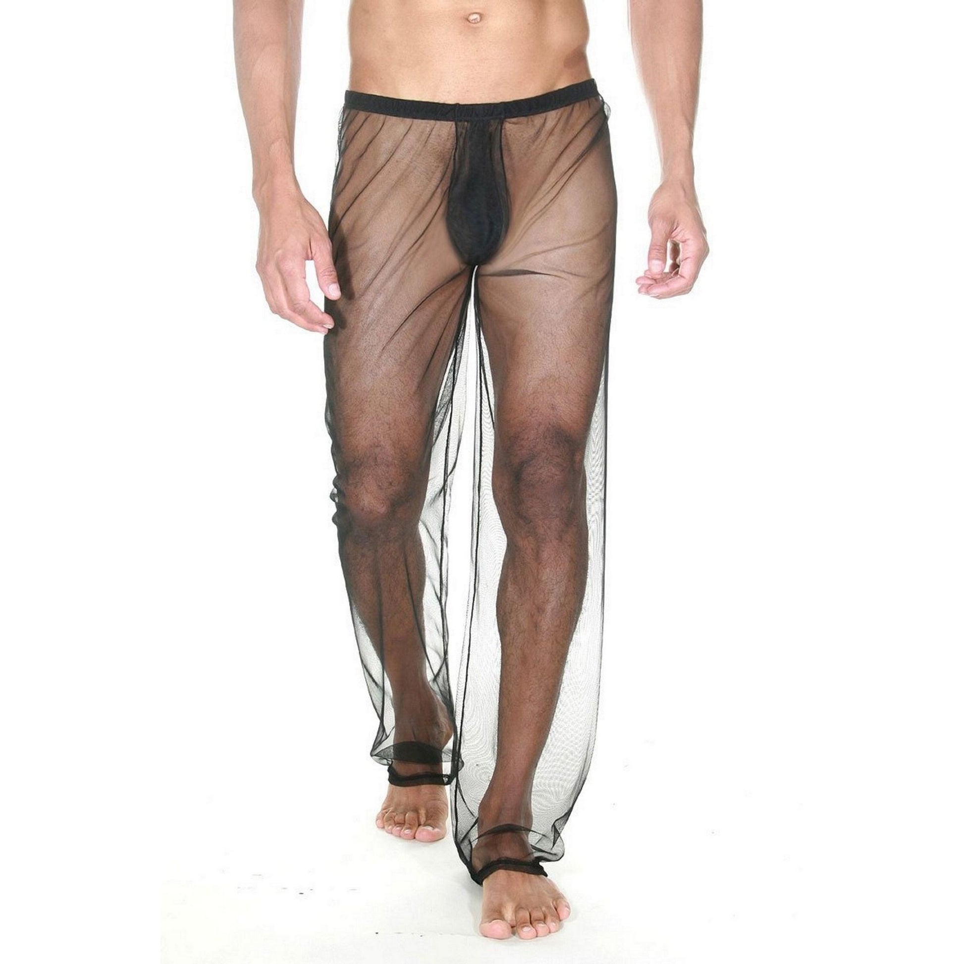 Sexy Tulle See-Through Long Pajama Bottom - Gay Underwear - Sheer Tulle Pants for Men - Sexy Transparent Pajama for Men - Gift for Gay Man