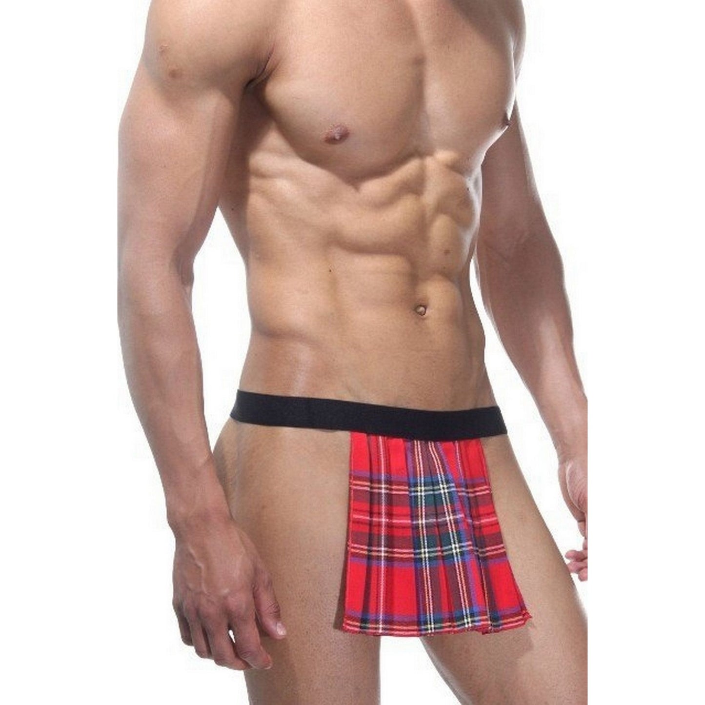 Men's Jockstrap Scottish Kilt Costume - Sexy Men Role Play Crotchless Mens Underwear - Perfect Gift for LGBTQ Pride and Festival Clothing