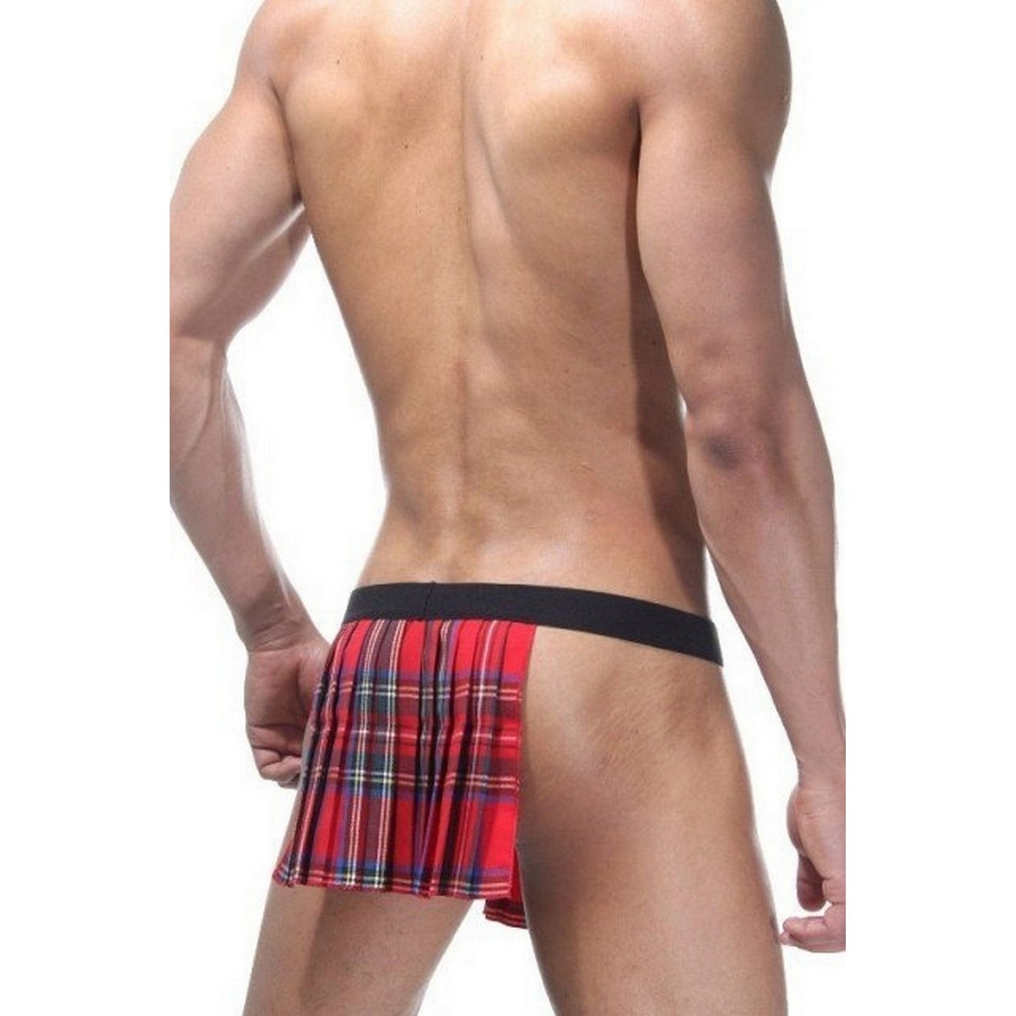 Men's Jockstrap Scottish Kilt Costume - Sexy Men Role Play Crotchless Mens Underwear - Perfect Gift for LGBTQ Pride and Festival Clothing