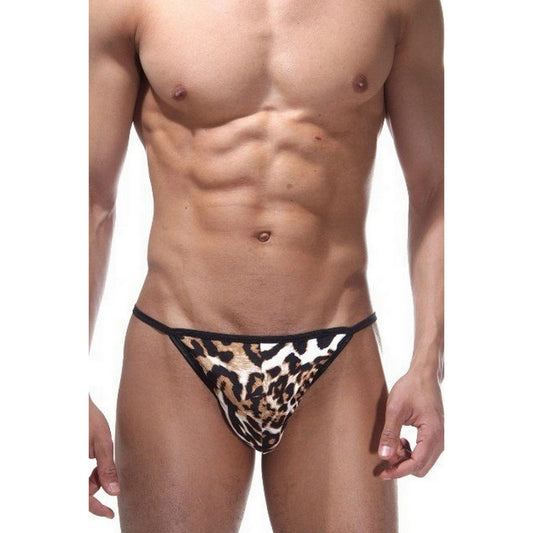 Sexy Leopard G-String for Men Underwear - Bdsm Tanga - Men's Light Weight Breathable Panties - String for Gay Man