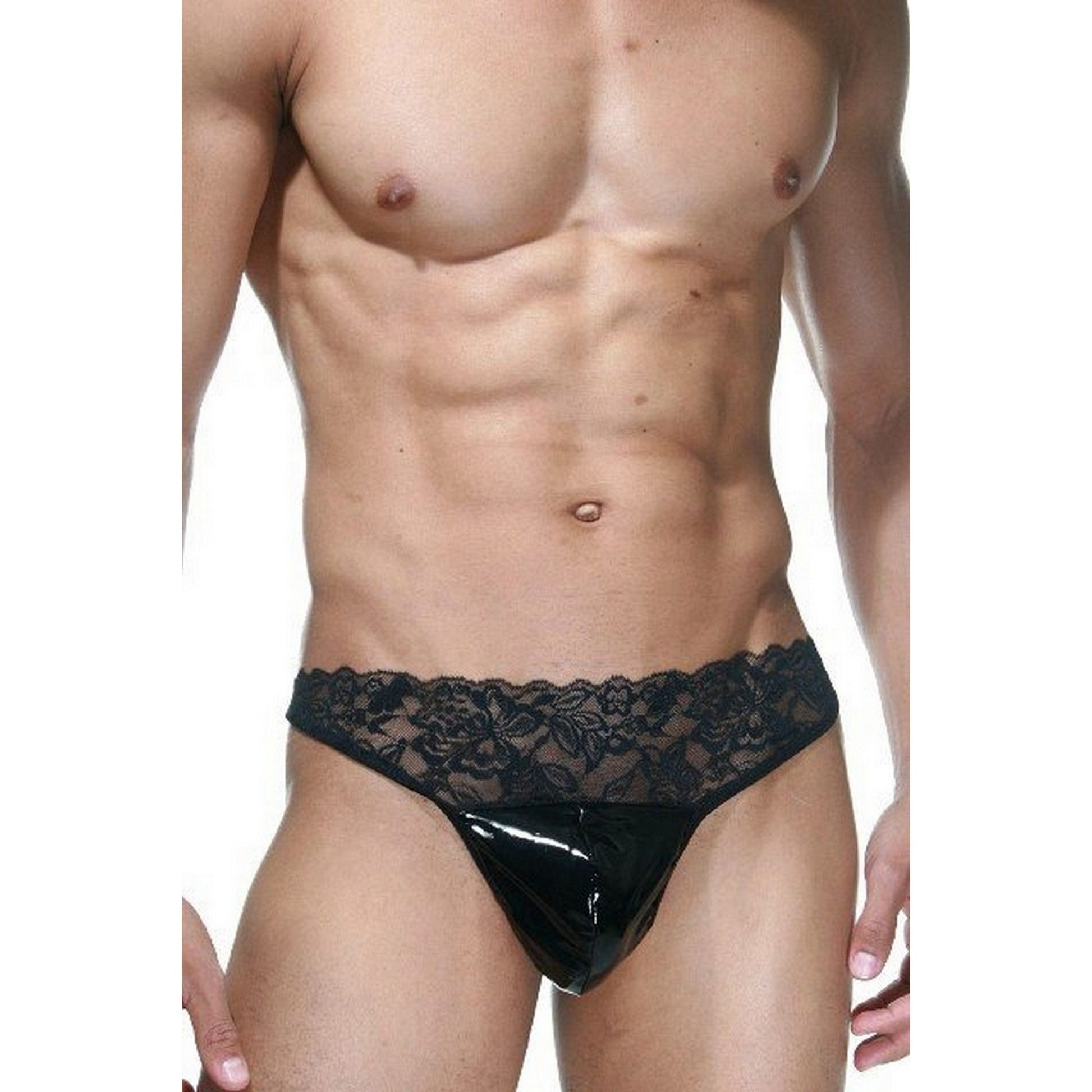 Gay Jockstraps Pride Panties Sheer Back - Sexy Black Lace and Lame Bra –  GIOZZO