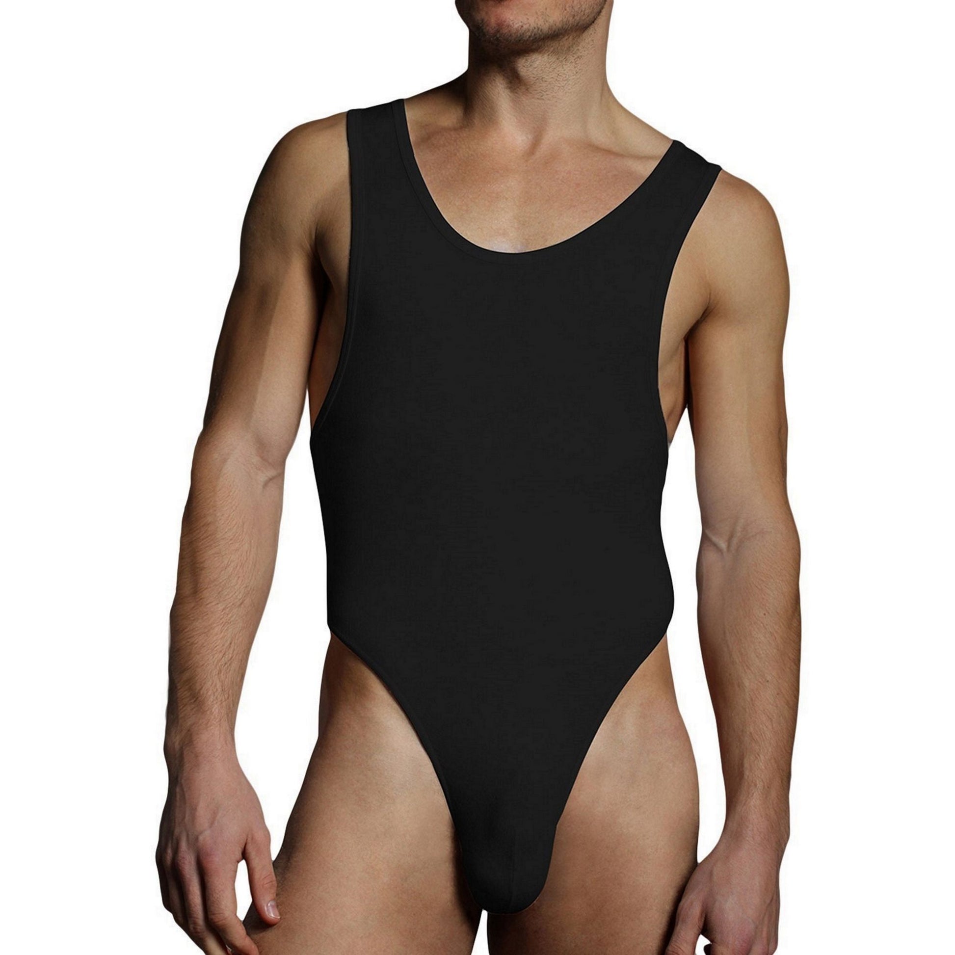 Men's Thong Bodysuit Sport Underwear - Sexy Wide Collar Snap Button - Sexy Mens Body Underwear - Perfect Gift for Him