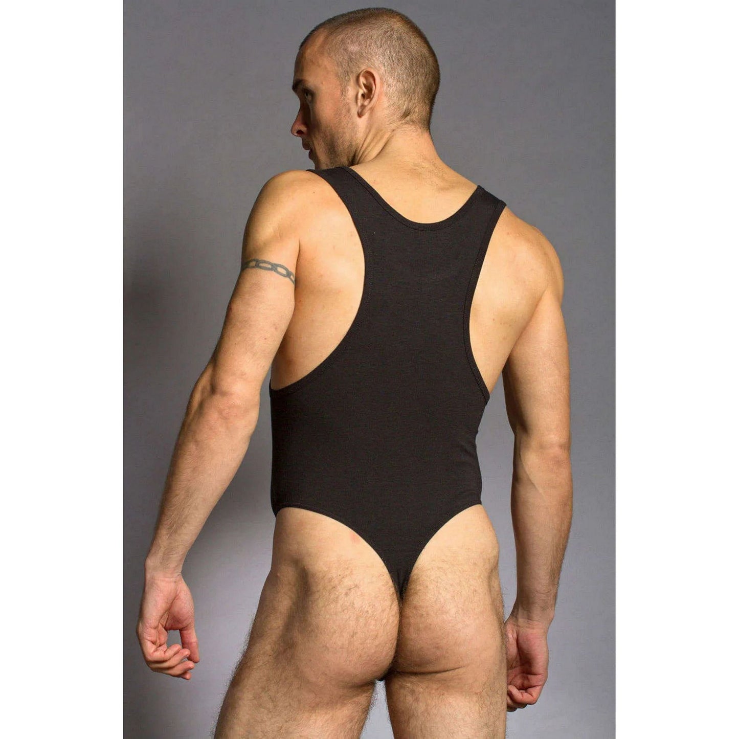 Men's Thong Bodysuit Sport Underwear - Sexy Wide Collar Snap Button - Sexy Mens Body Underwear - Perfect Gift for Him