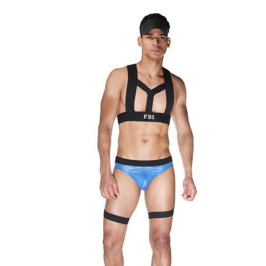 Men's FBI Agent Role Play Costume - Sexy Men Underwear - Fancy Boys Festival Clothing - Stage, Nightclub's, Festival Costumes Gay Man