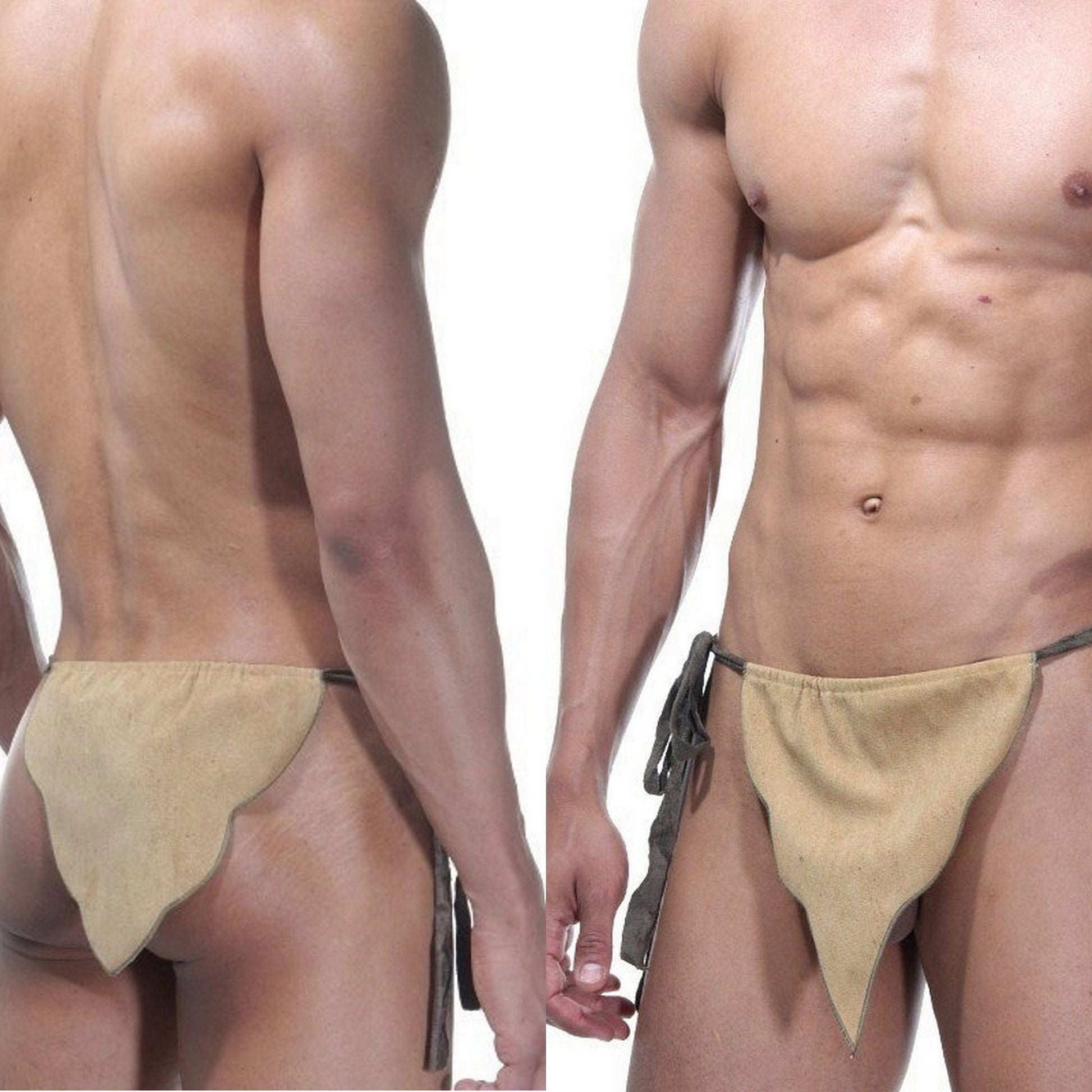 Tarzan Costume for Halloween Festival Clothing - Men's Sexy Role Play Underwear - Crotchless Panties - Perfect Gift for Him