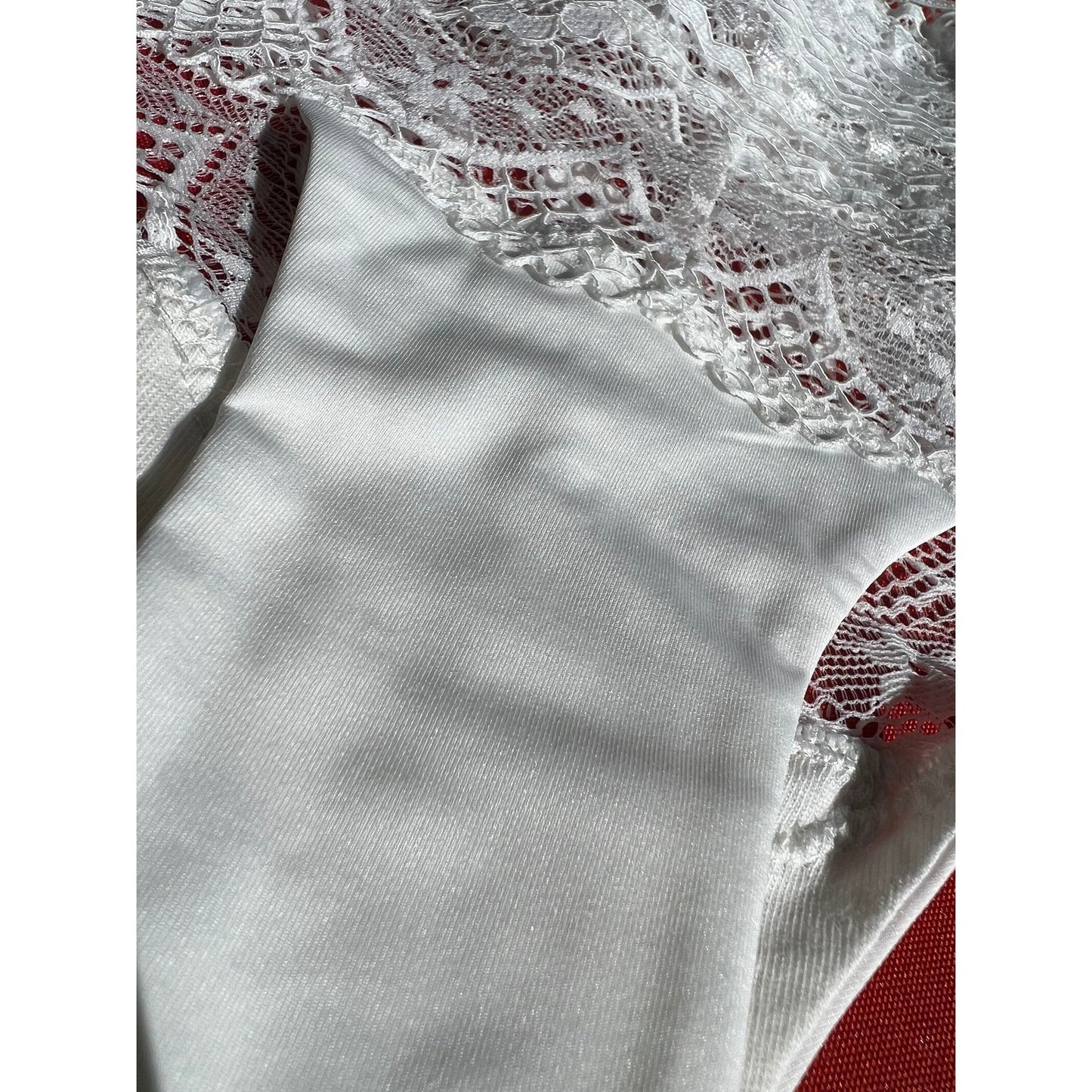Lace Bridal Panties - Sheer Wedding Shorty Panty Medium Waist - 100% Cotton Inner Gusset - Women's Sexy Underwear Panty